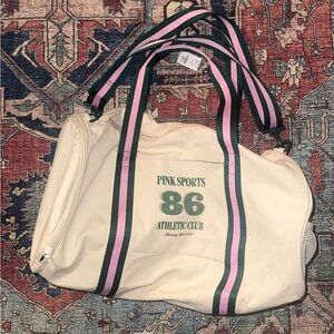 VS NWT pink sports athletic club duffel bag